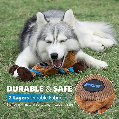 איילים איילים איילים כלבים צעצועים חריקים: צעצוע לחסוך גור מלא קטיפה עם 6 חריקים לקטנים | זן בינוני